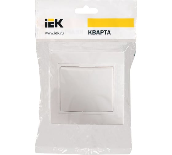 1-клавишный выключатель IEK Вс10-1-0-кб 10а керамика кварта бел. EVK10-K01-10-K