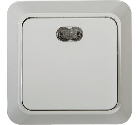 Выключатель IN HOME 1кл с подсветкой BOLLETO белый 7121 4680005959754