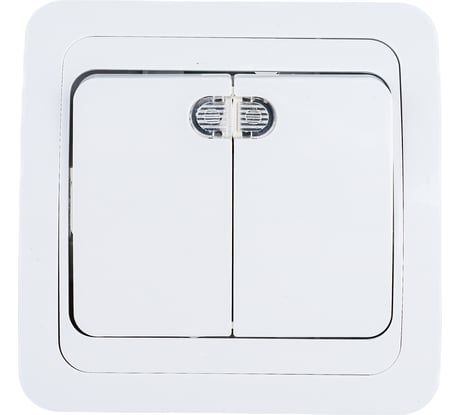 Выключатель IN HOME 2кл с подсветкой CLASSICO белый 2123 4680005959877