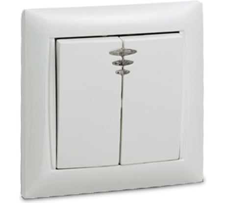 Выключатель IN HOME 2кл с подсветкой VALENZO белый 6123 4690612006321