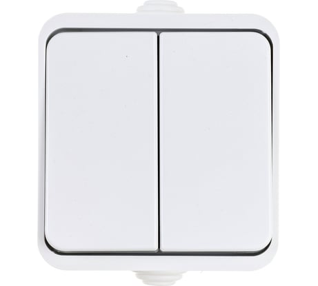 Выключатель IN HOME 2кл AQUA белый п/герм 3200 4690612000435