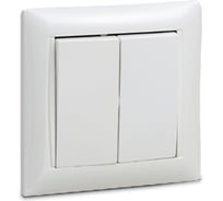 Выключатель IN HOME 2кл VALENZO белый 6023 4690612006314