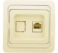 Розетка EKF Лондон RJ45 бежевая EEK01-035-20