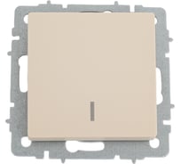 Проходной 1-клавишный выключатель IEK Brite с индикатором 10а вс10-1-7-бркр беж. BR-V12-1-10-K10