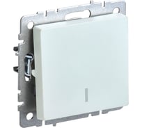 Проходной 1-клавишный выключатель IEK Brite с индикатором 10а вс10-1-7-брж жемч. BR-V12-1-10-K36