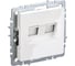 2-ная компьютерная розетка rj45 IEK Brite кат.6 рк11-2-брб бел. BR-K20-2-K01 1