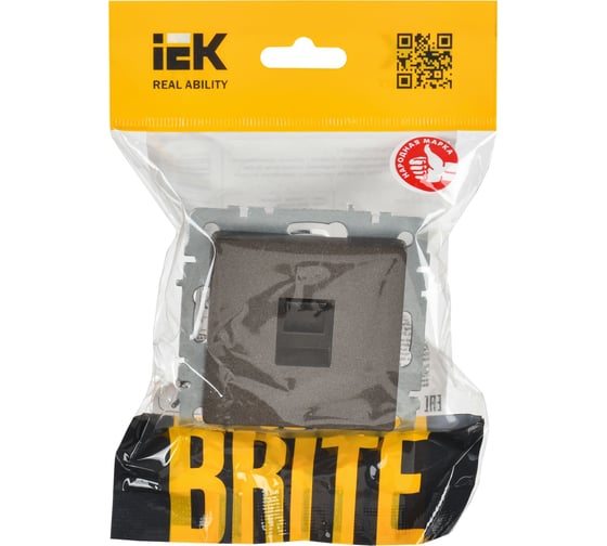 Компьютерная розетка rj45 IEK Brite кат.6 рк11-бртб бр. BR-K10-2-K45