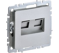 2-ная компьютерная розетка rj45 IEK Brite кат.6 рк11-2-бра алюм. BR-K20-2-K47
