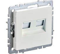 2-ная компьютерная розетка rj45 IEK Brite кат.6 рк11-2-брж жемч. BR-K20-2-K36