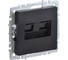 2-ная компьютерная розетка rj45 IEK Brite кат.6 рк11-2-брч черн. BR-K20-2-K02 1