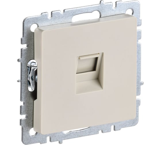 Компьютерная розетка rj45 IEK Brite кат.6 рк11-бркр беж. BR-K10-2-K10