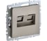 2-ная компьютерная розетка rj45 IEK Brite кат.6 рк11-2-брш шамп. BR-K20-2-K37 1