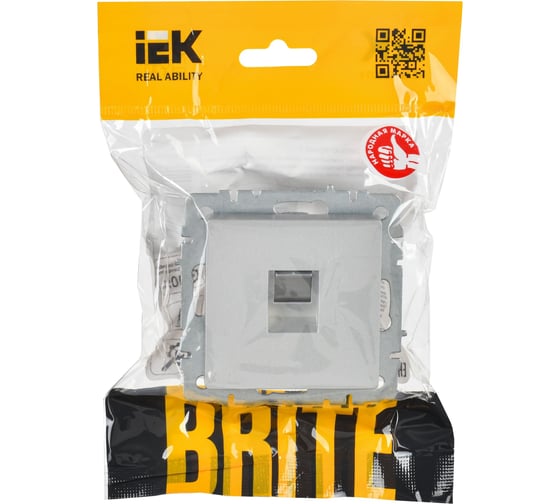 Компьютерная розетка rj45 IEK Brite кат.6 рк11-бра алюм. BR-K10-2-K47