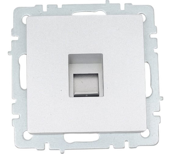Компьютерная розетка rj45 IEK Brite кат.6 рк11-бра алюм. BR-K10-2-K47