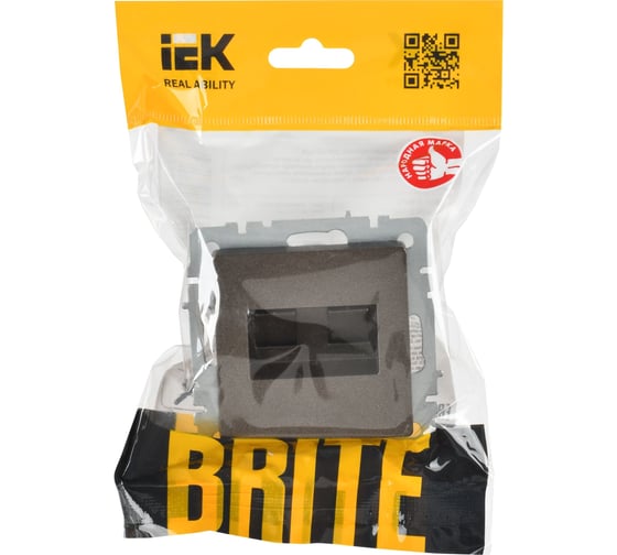 2-ная компьютерная розетка rj45 IEK Brite кат.6 рк11-2-бртб бр. BR-K20-2-K45