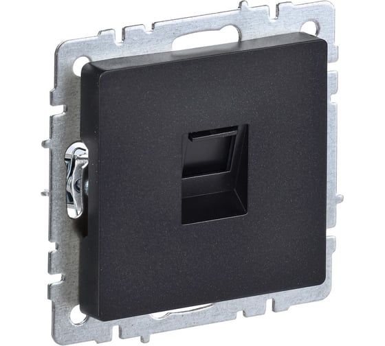 Компьютерная розетка rj45 IEK Brite кат.6 рк11-брч черн. BR-K10-2-K02