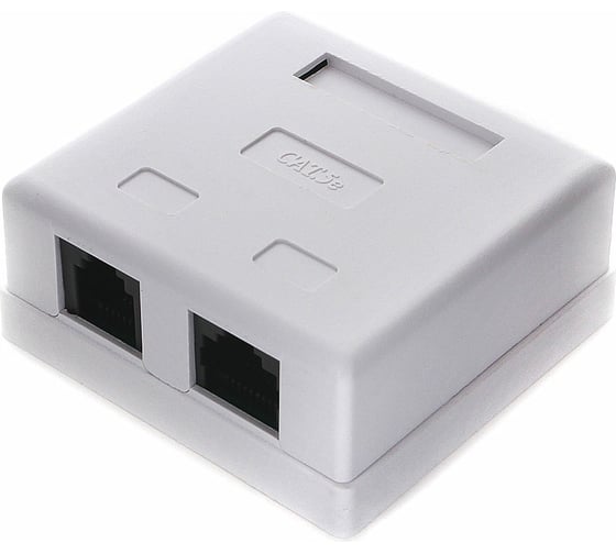 Розетка Cablexpert RJ45+RJ11 кат.5e UTP внешняя 2 порта, 110&Krone NA-TA/1