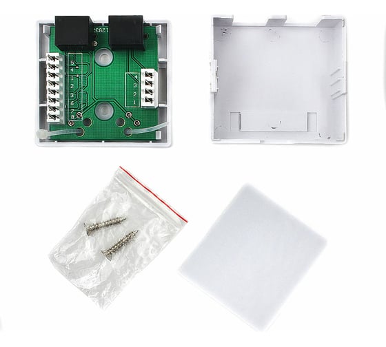 Розетка Cablexpert RJ45+RJ11 кат.5e UTP внешняя 2 порта, 110&Krone NA-TA/1