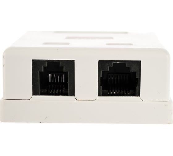 Розетка Cablexpert RJ45+RJ11 кат.5e UTP внешняя 2 порта, 110&Krone NA-TA/1
