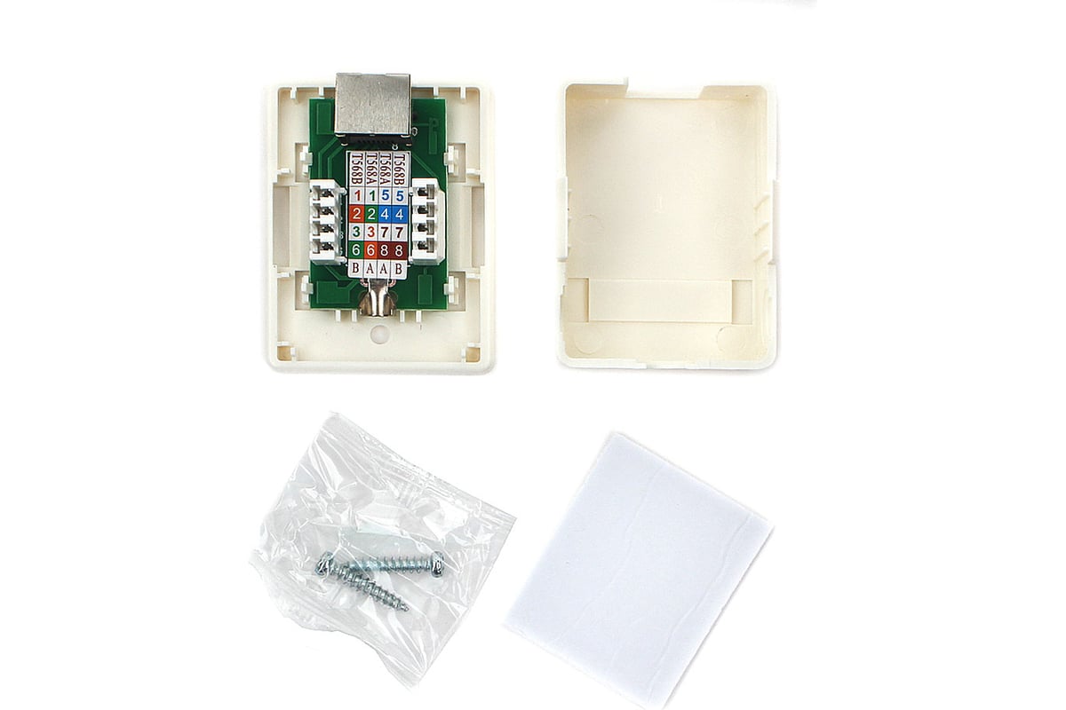 Розетка Cablexpert RJ-45 кат.STP 5e внешняя экранированная 1 порт, 110 ...