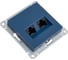 Розетка компьютерная двойная Systeme Electric AtlasDesign, RJ45 + RJ45, 5e, механизм, Аквамарин ATN001185 2