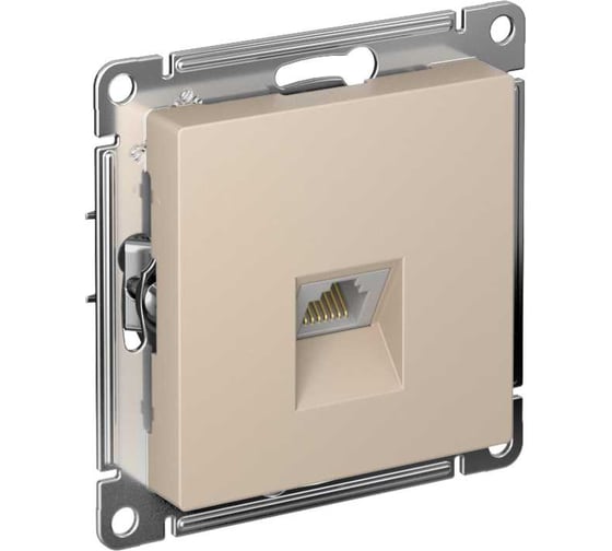 Компьютерная розетка Systeme Electric Atlasdesign песочный rj45, кат 6е ATN001286 1