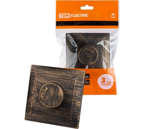 Светорегулятор RL 300 Вт TDM ELECTRIC старинная бронза, серия "Лама" SQ1815-0769