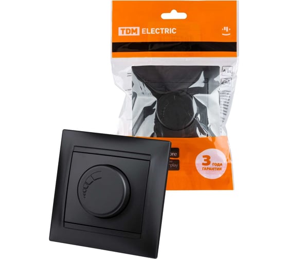 Светорегулятор TDM ELECTRIC RL 300 Вт графит Лама SQ1815-0609 1