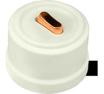 Клавишный выключатель Bironi 1-клавишный, ручка Медь B1-220-211-C