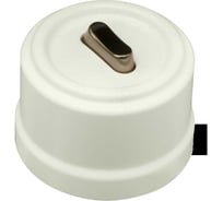 Клавишный выключатель Bironi 1-клавишный, ручка Бронза B1-220-211-B