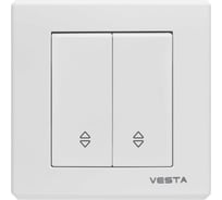 Выключатель Vesta Electric vesta-electric palermo двуклавишный реверсивный FVK040202BEL