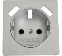 Накладка для розетки USB WERKEL W1179509 cеребряный рифленый a051365