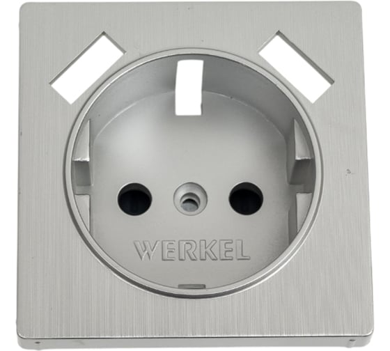 Накладка для розетки USB WERKEL W1179509 cеребряный рифленый a051365 1