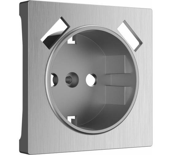 Накладка для розетки USB WERKEL W1179509 cеребряный рифленый a051365