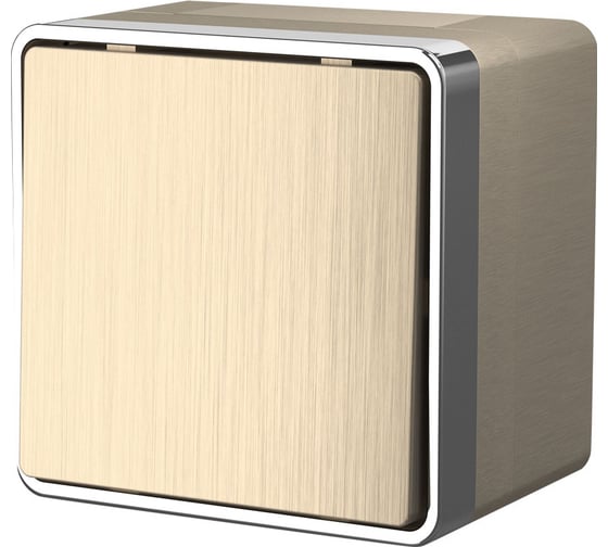 Одноклавишный влагозащищенный выключатель WERKEL Gallant шампань рифленый W5010210 a041413