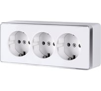 Тройная розетка с заземлением и шторками WERKEL W5073101 Gallant (белый) a051594