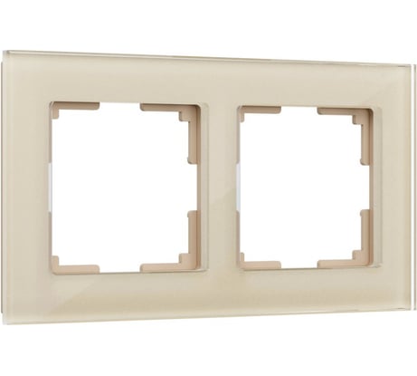 Рамка на 2 поста WERKEL W0021111 шампань стекло a050796