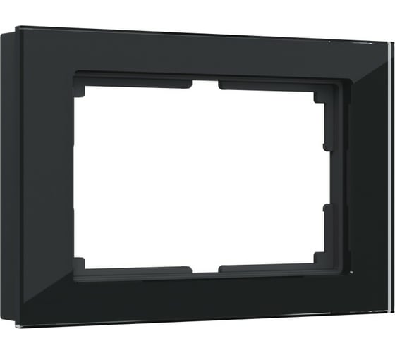 Рамка для двойной розетки WERKEL W0081108 черный стекло a051441 1