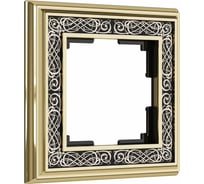 Рамка на 1 пост WERKEL W0011430 золото черный a051328