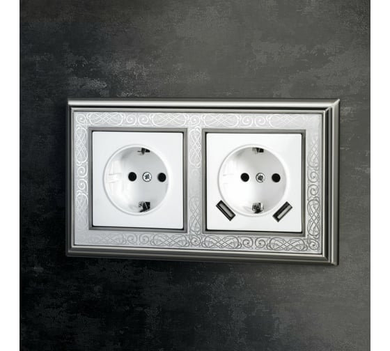 Рамка на 2 поста WERKEL W0021431 хром белый a051332