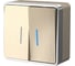 Выключатель WERKEL W5020110 двухклавишный с подсветкой Gallant шампань рифленый a051043 1