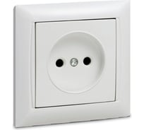 Одинарная розетка IN HOME VALENZO белая 6022 4690612006345