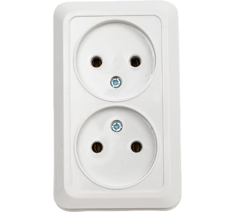 Двойная розетка IN HOME BOLLETO белая накладная 7102 4680005959822