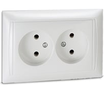Двойная розетка IN HOME VALENZO белая 6102 4690612006383