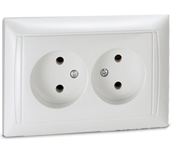 Двойная розетка IN HOME VALENZO белая 6102 4690612006383 1