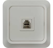 Телефонная розетка IN HOME BOLLETO белая накладная 7034 4690612000398