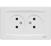 Розетка Vesta Electric vesta-electric palermo двойная без заземления FRZ00030103BEL
