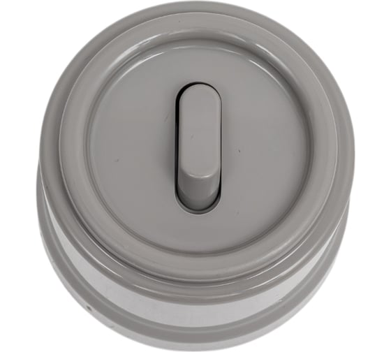 1-клавишный выключатель Bironi проходной, пластик, цвет Титан (клавишный) B1-221-26 1