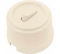 Выключатель Bironi Лизетта одноклавишный проходной пластик цвет Песочное золото B1-221-24