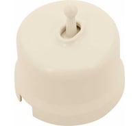 Выключатель Bironi Лизетта одноклавишный (тумблерный) проходной пластик цвет Песочное золото B1-231-24